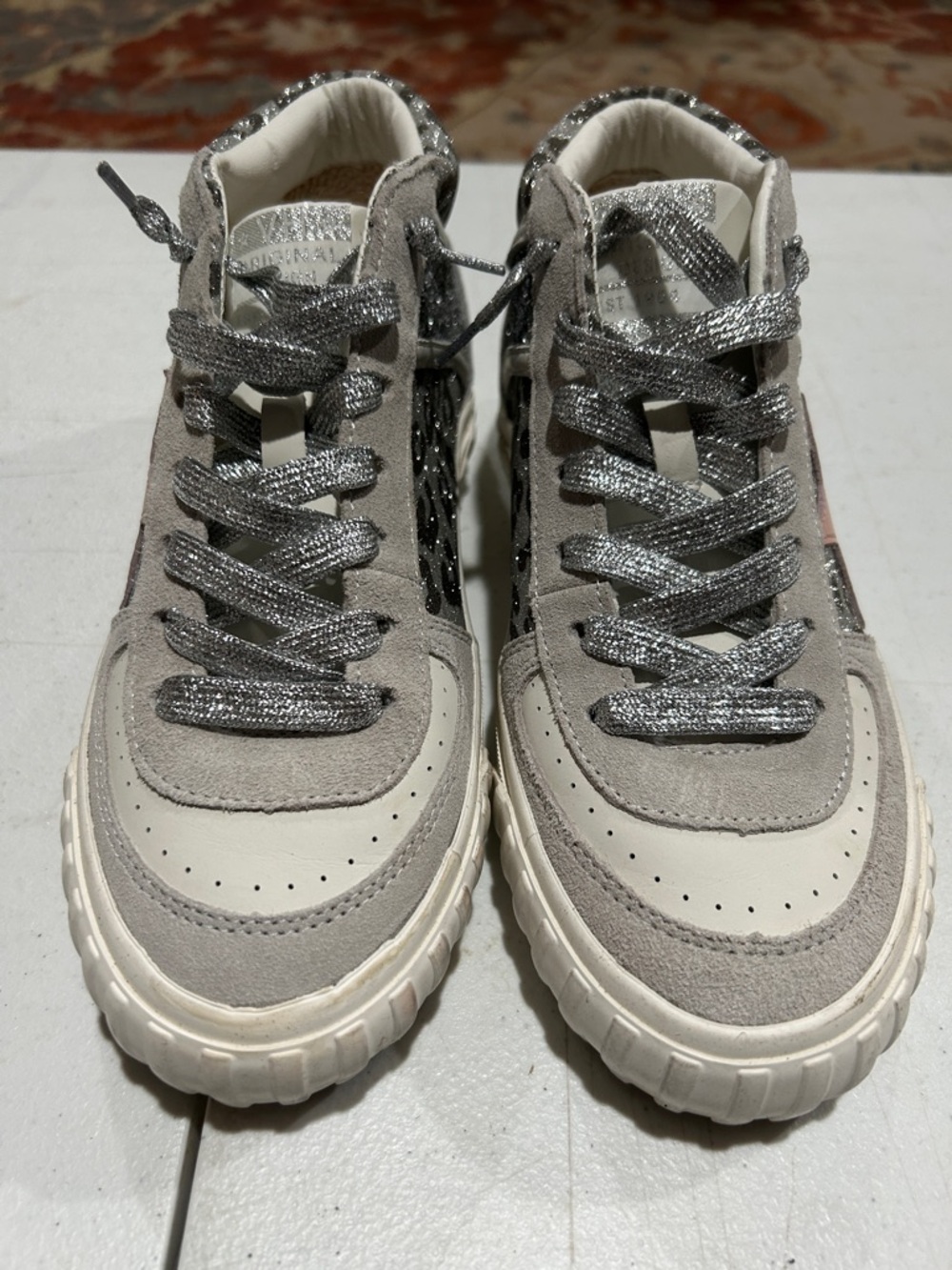 Vintage Havana Taupe and Silver Low-Top Sneakers